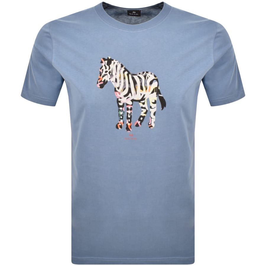 Paul Smith Zebra T Shirt Blue | Mainline Menswear Sweden